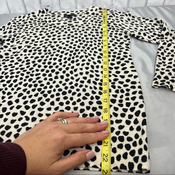 J Crew Merino Wool Pullover Sweater Womens Large Top Multicolor Leopard - Picture 5 of 11